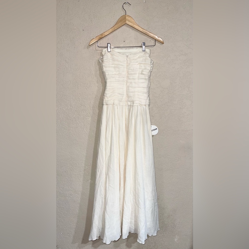 STAUD | NWT! Hightide strapless asymmetric maxi dress - Picture 6 of 8
